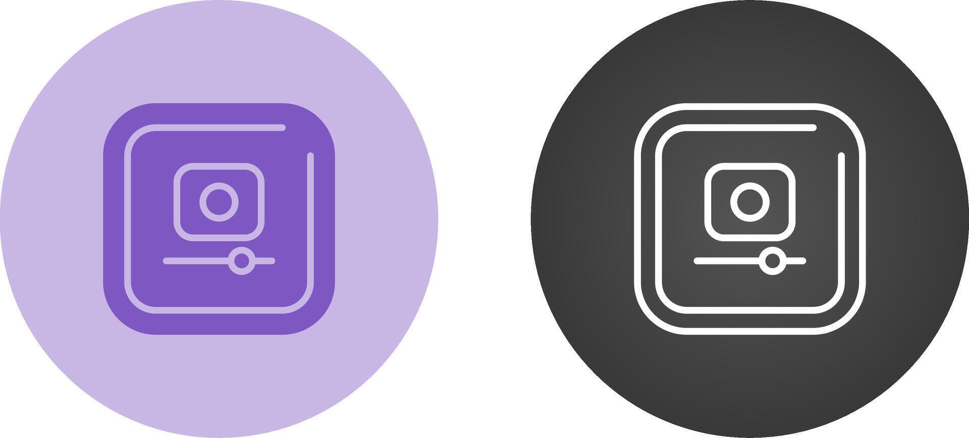 Video Record Square Vector Icon