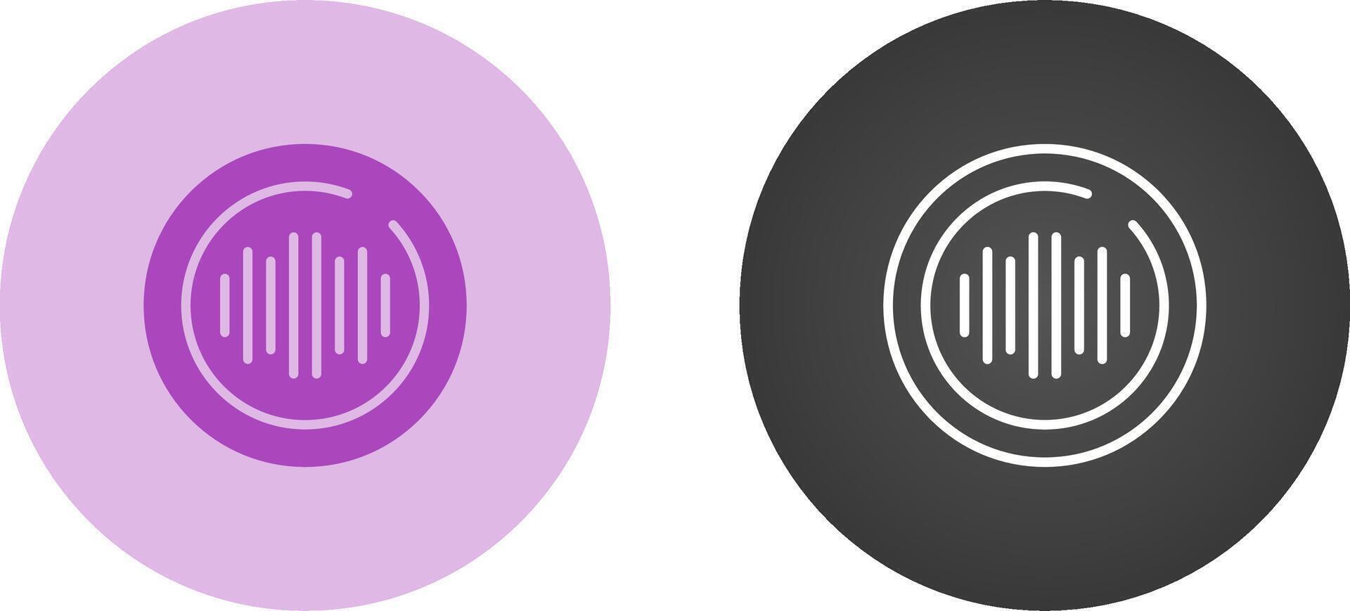 Audio Spectrum Circle Vector Icon