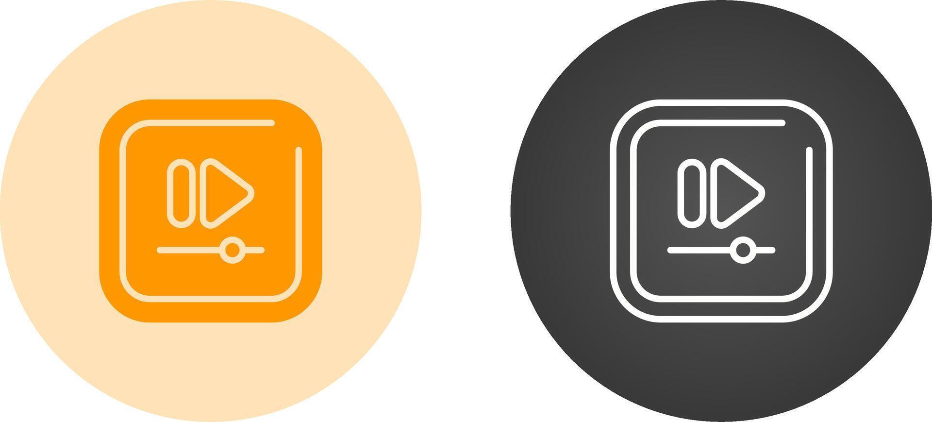 Video Fast Square Triangle Vector Icon