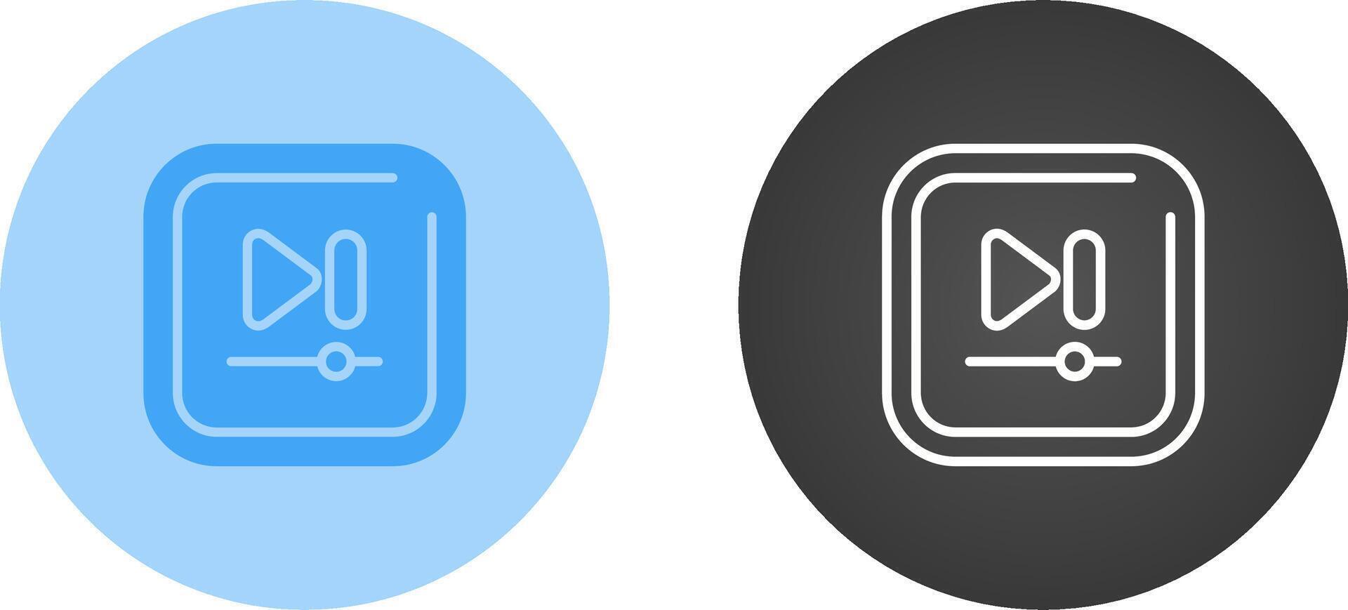 Video Next Track Square Vector icon