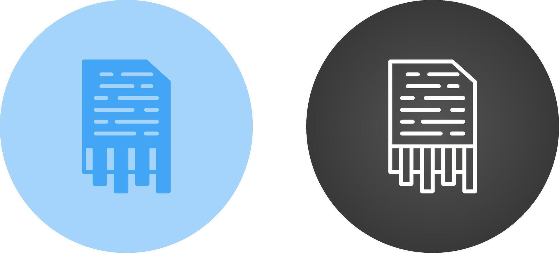Shredding Vector Icon