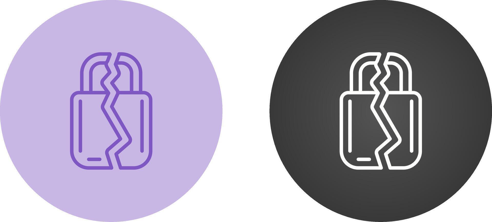 Brocken Padlock Vector Icon