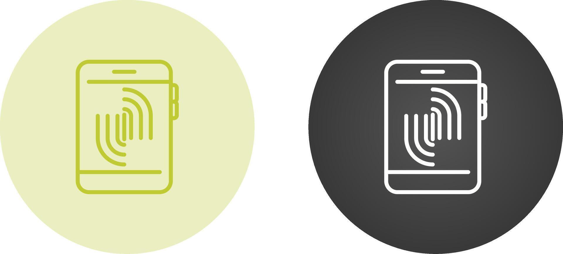Fingerprint Scanning Vector Icon