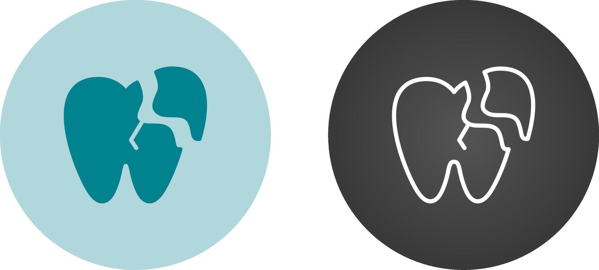 Broken Tooth Vector Icon