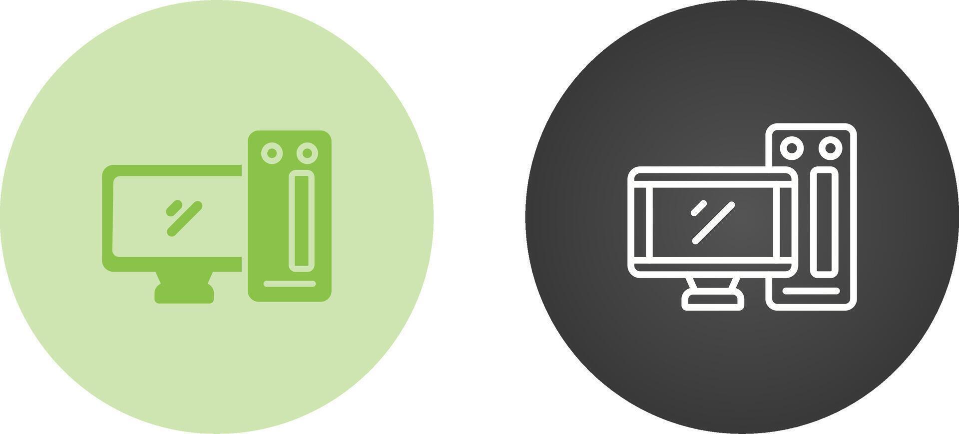 Desktop Computer Vector Icon