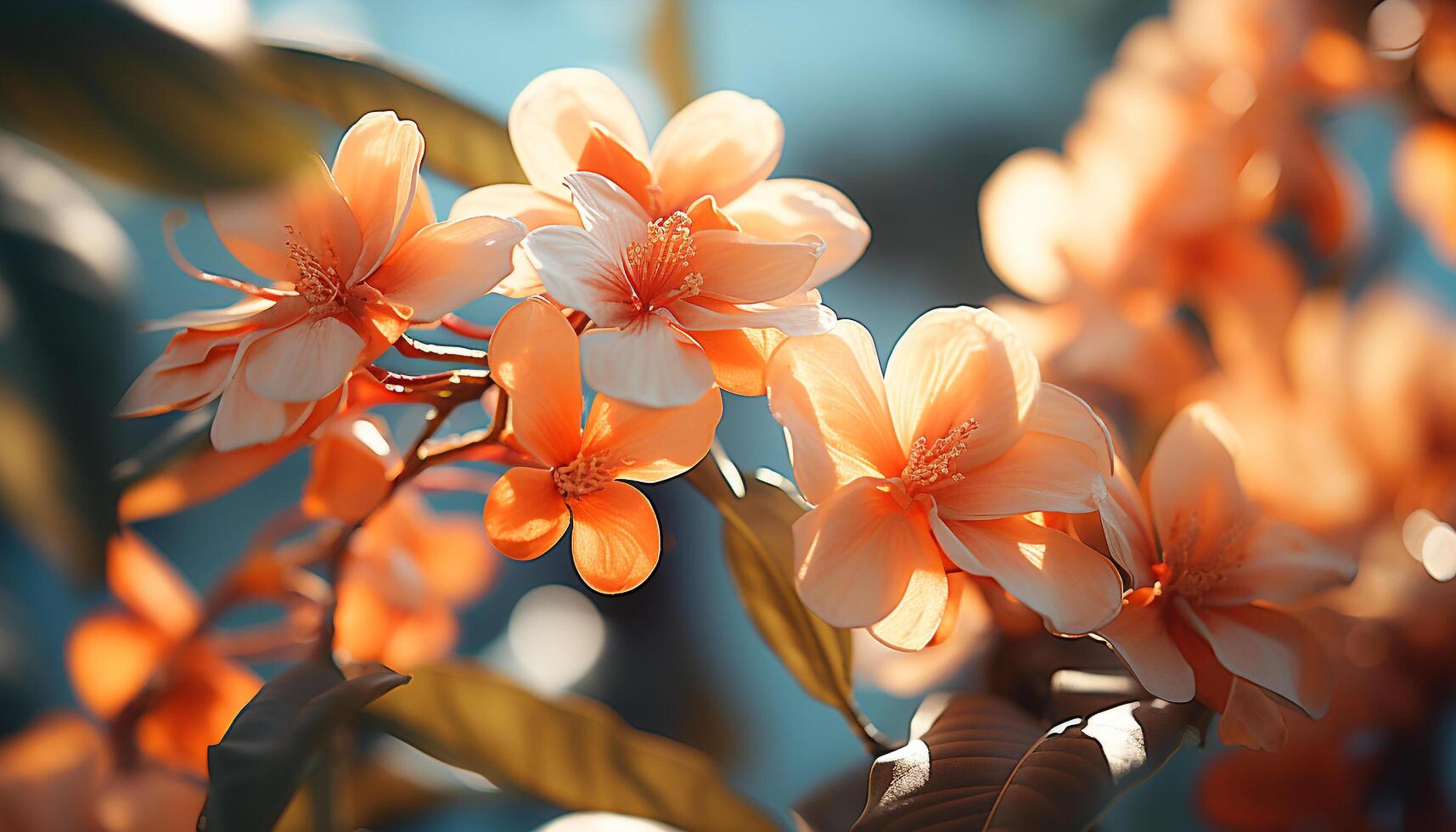 ai generado vibrante flores florecer, exhibiendo naturaleza belleza en un vistoso prado generado por ai foto