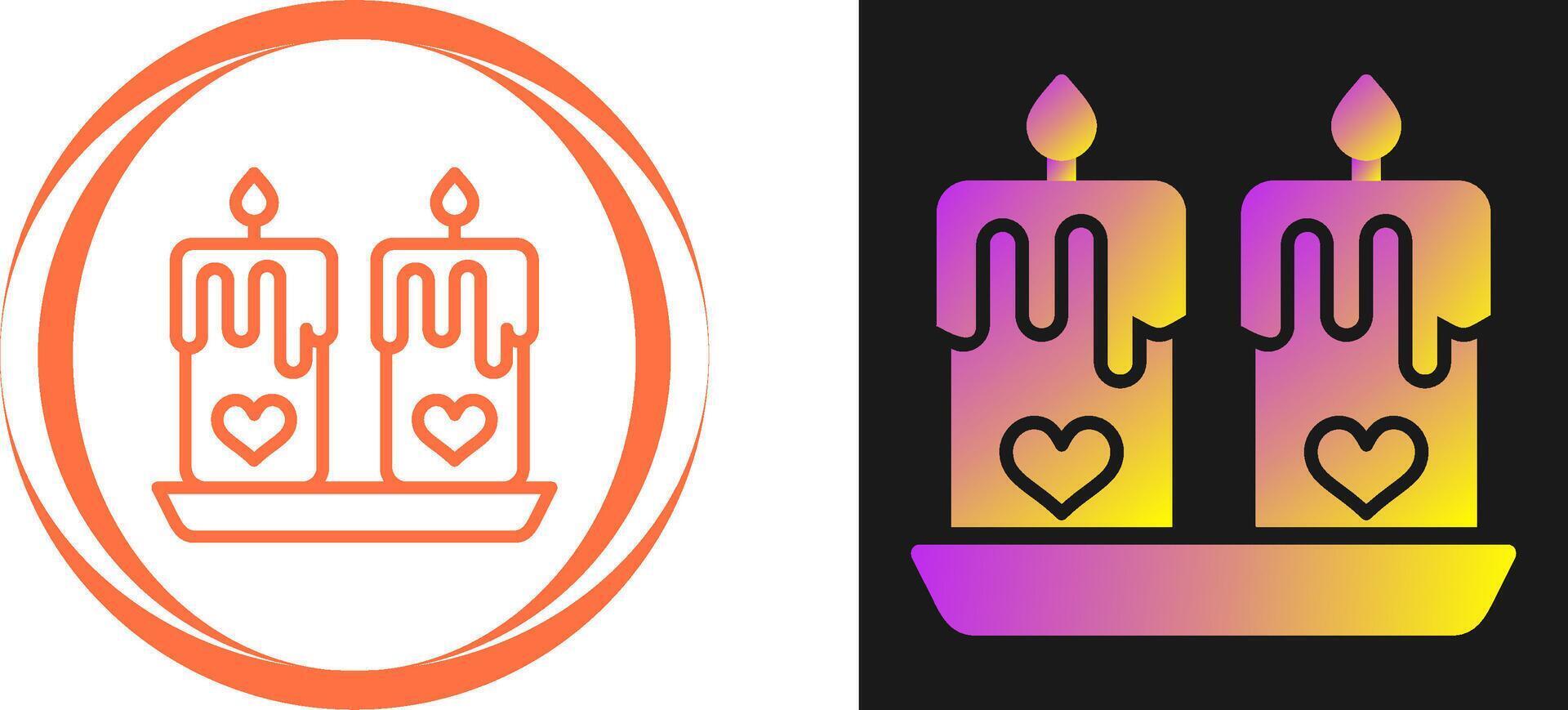 Love candles Vector Icon