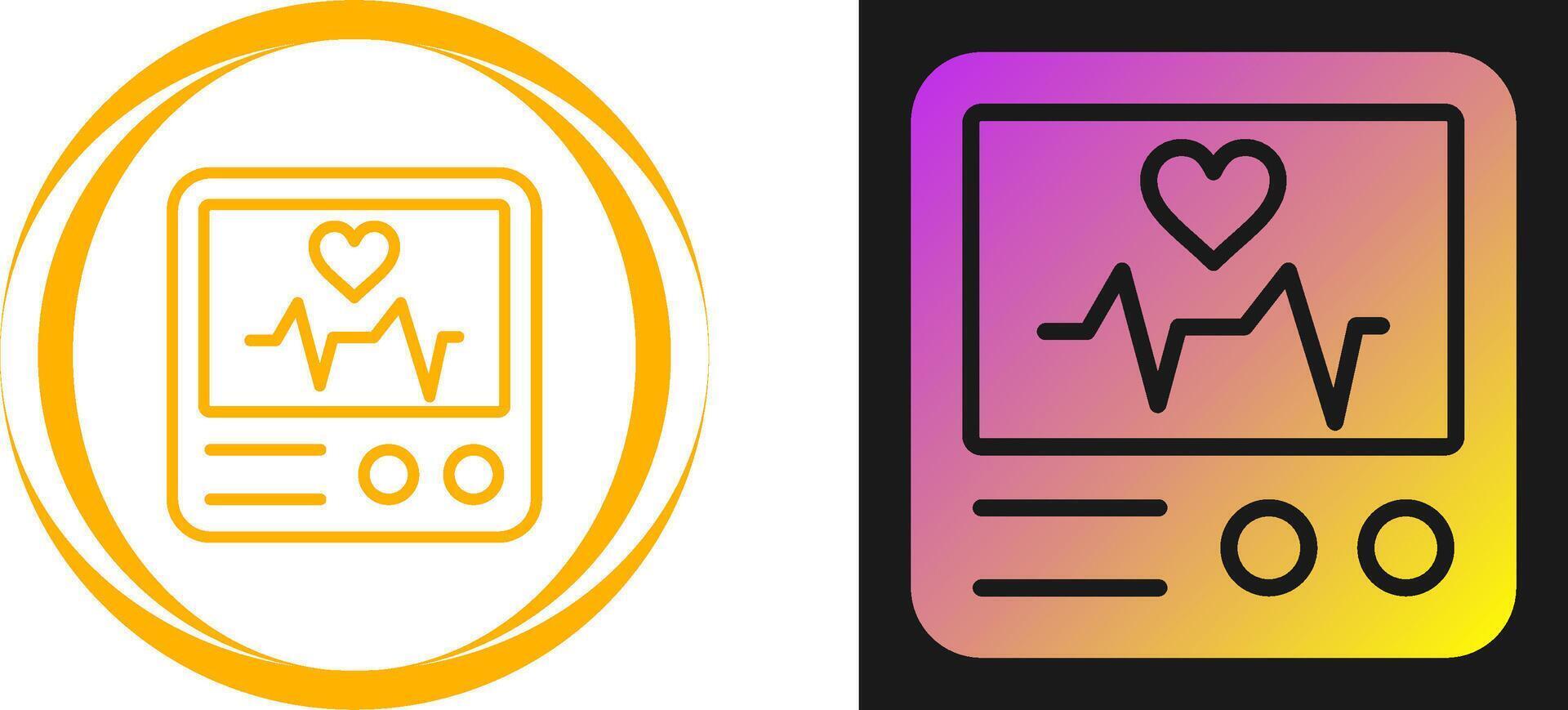 icono de vector de monitor de frecuencia cardíaca
