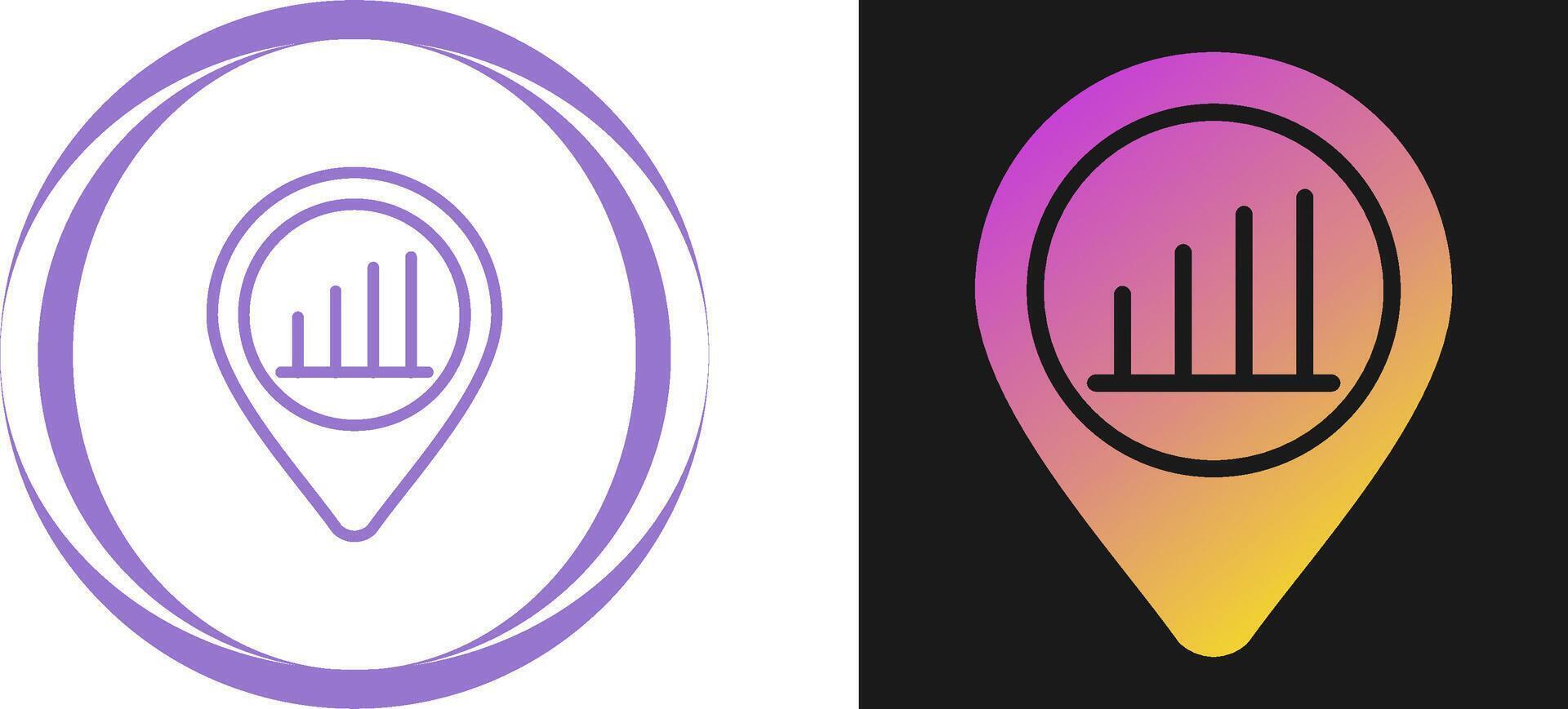 Location Analytics Vector Icon