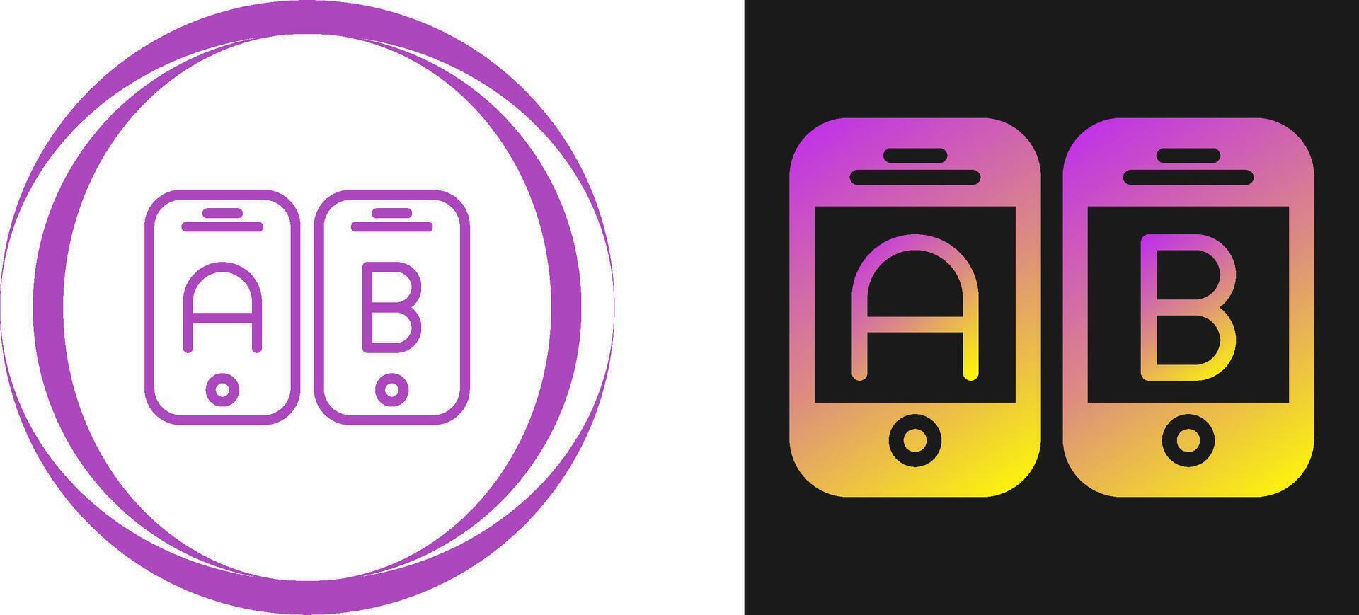 A B Testing Vector Icon