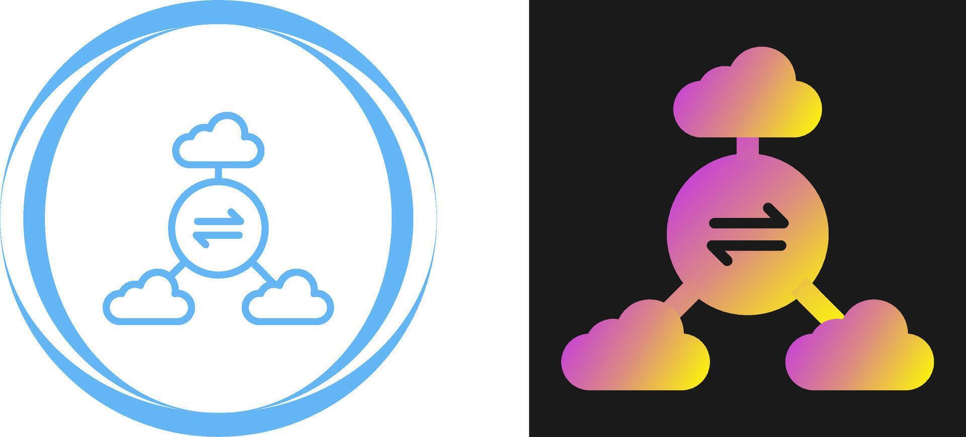 Multi-Cloud Vector Icon