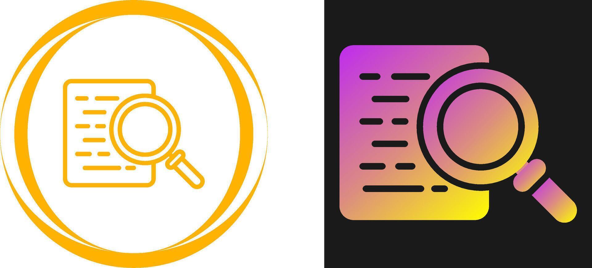 Document Search Vector Icon