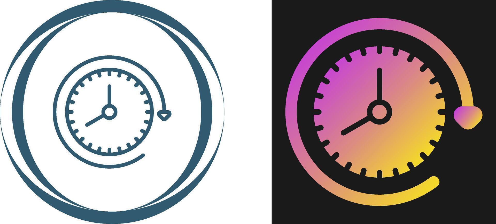 Clock with arrow Vector Icon