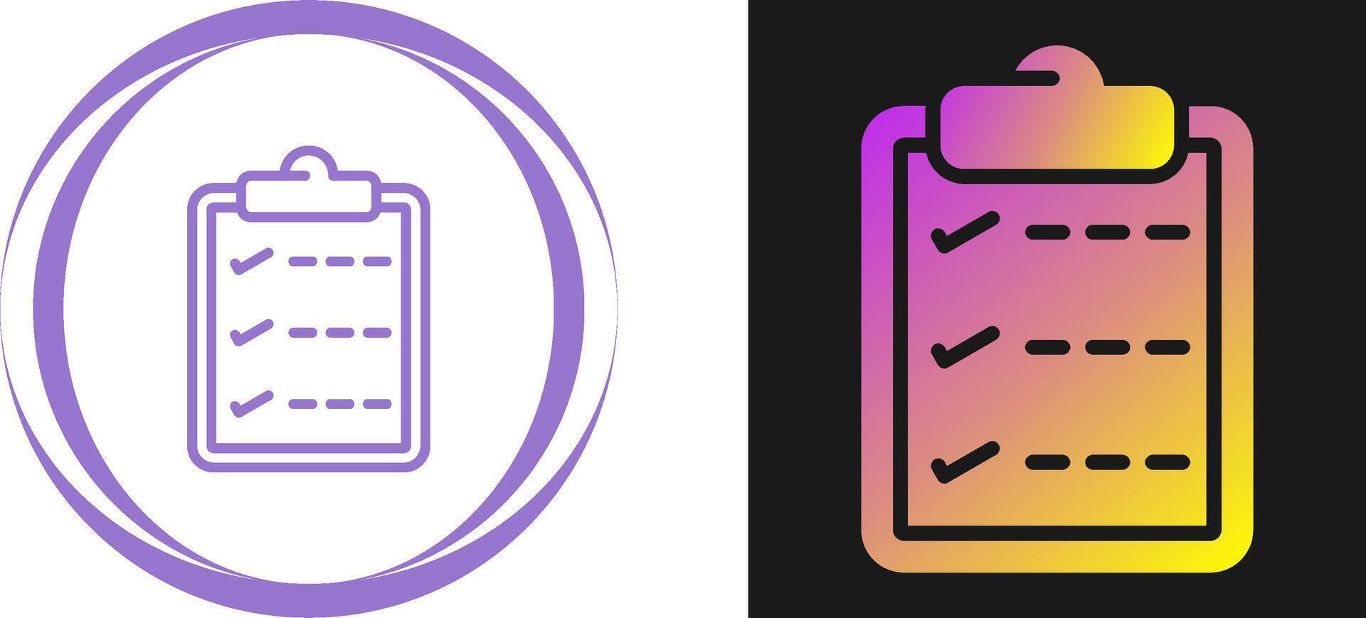 Task list with checkmarks Vector Icon