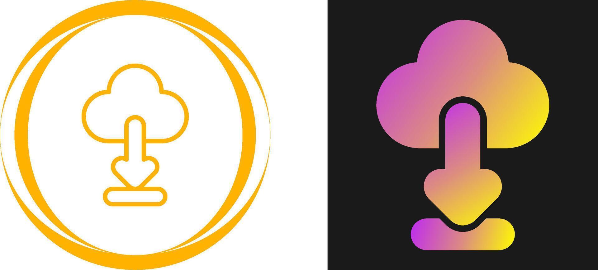 Cloud Download Vector Icon