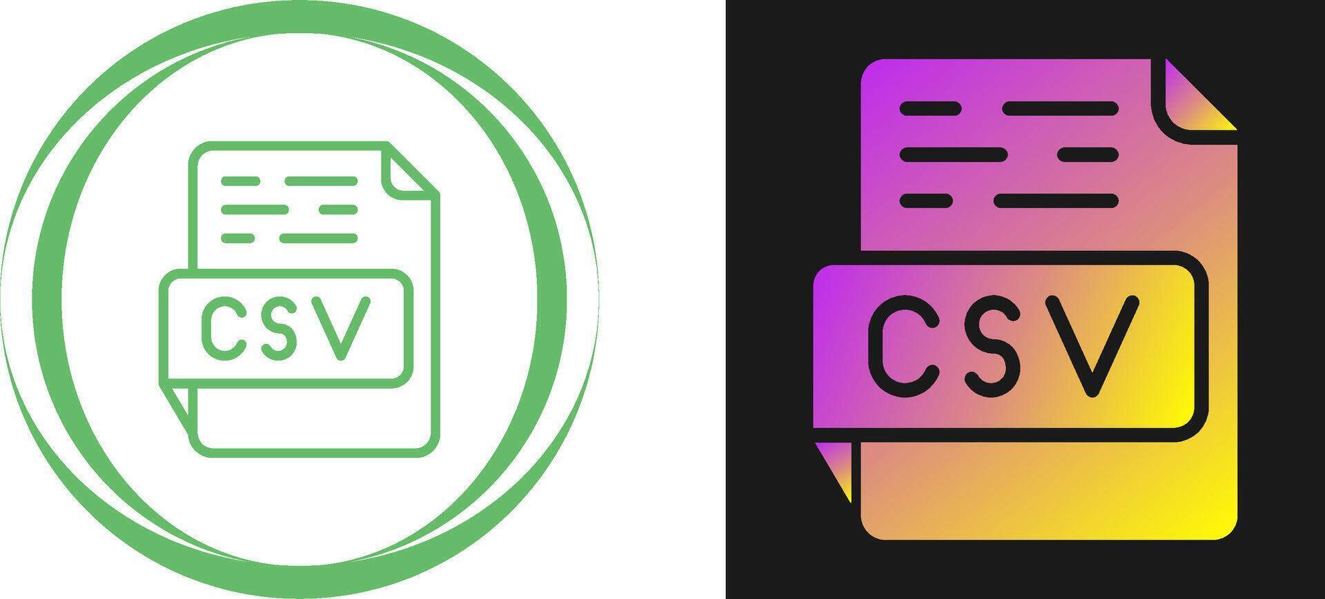 CSV Vector Icon