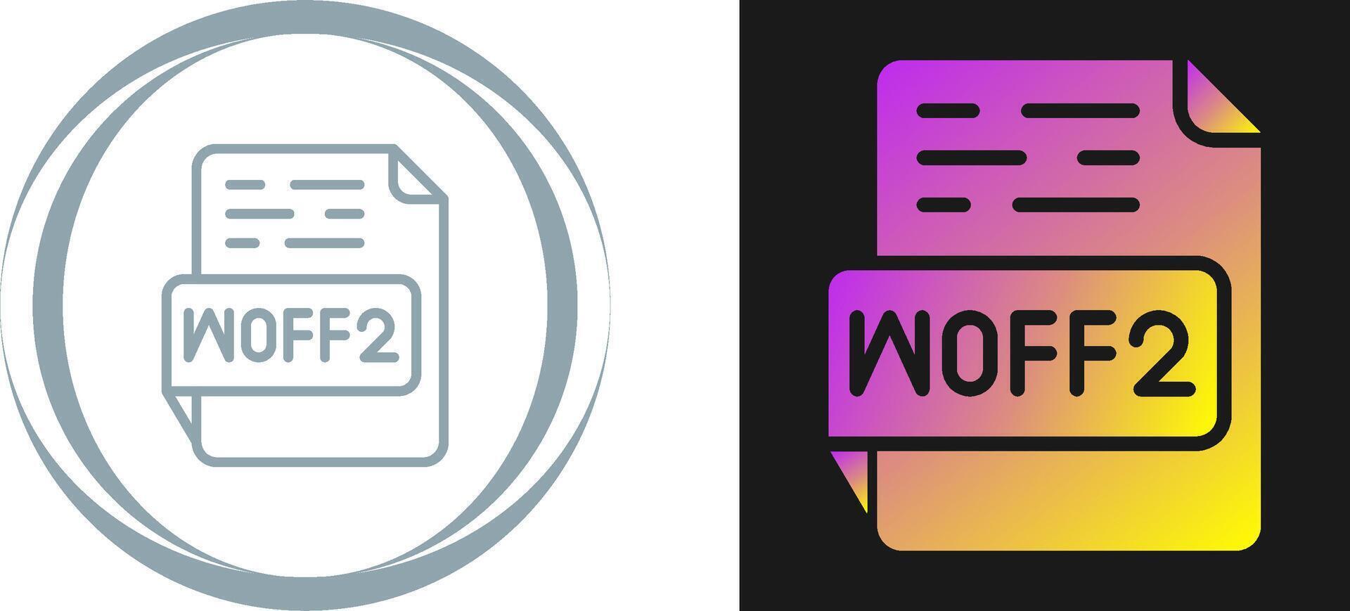 WOFF2 Vector Icon