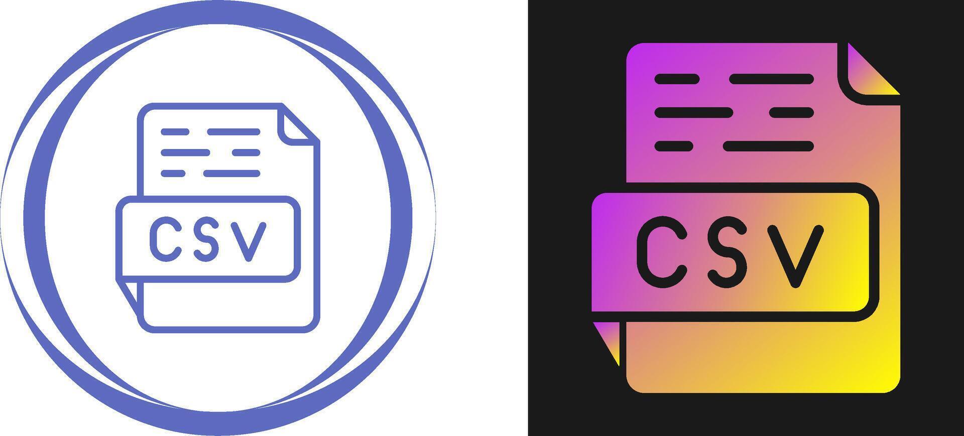 CSV Vector Icon