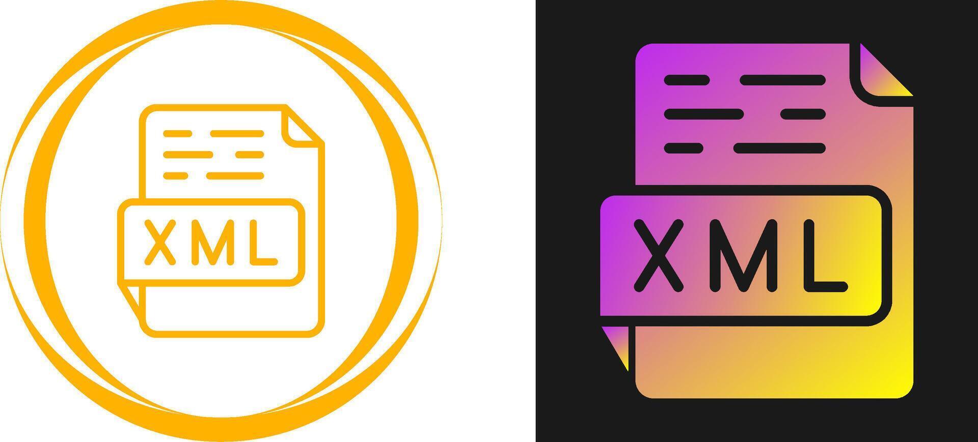 XML Vector Icon