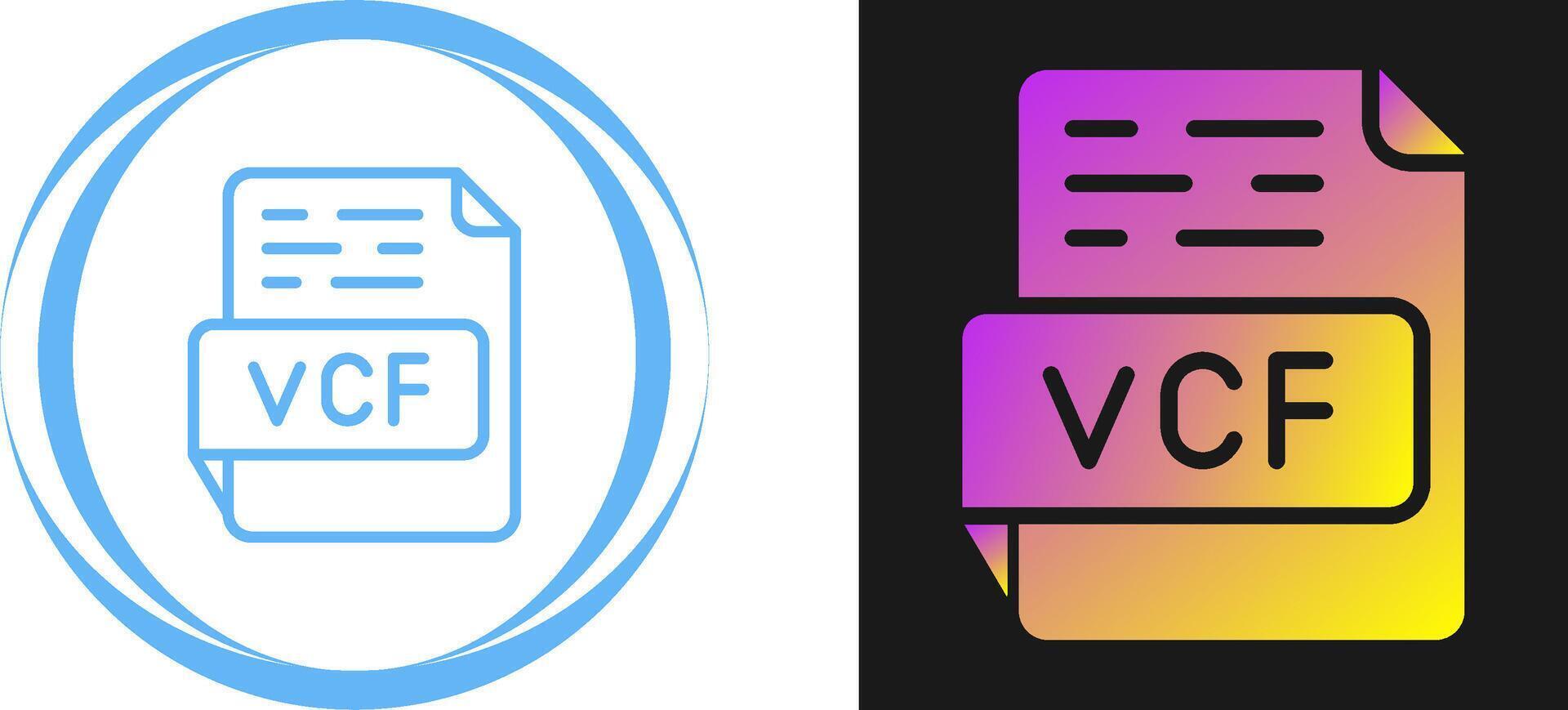 vcf vector icono
