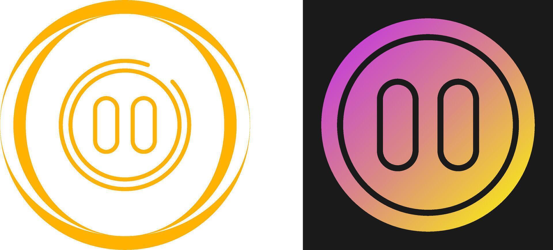 Pause Button Vector Icon