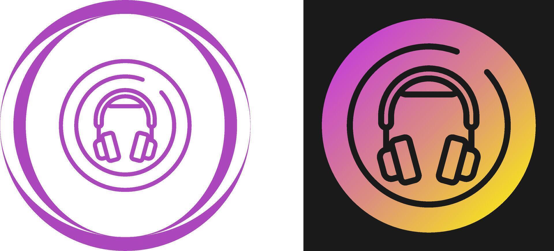 Headphones Circle Vector Icon