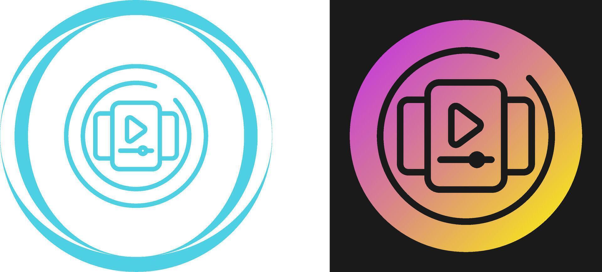 Video Gallery Circle Vector Icon