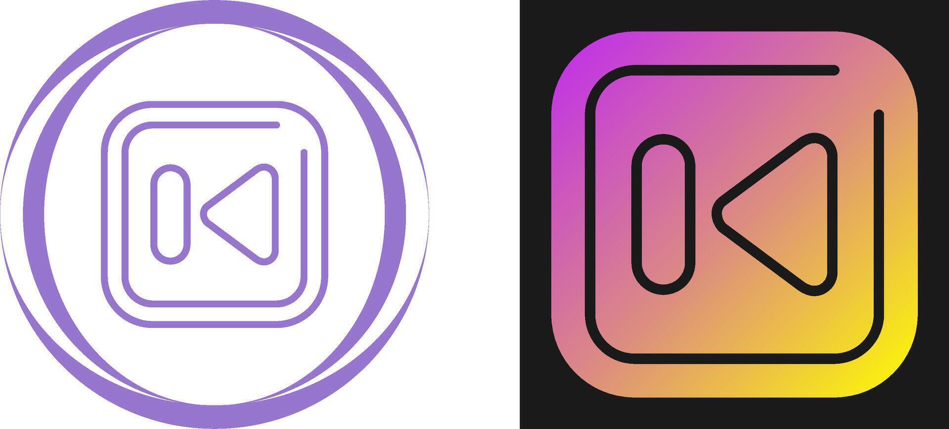 Previous Track Square Vector Icon
