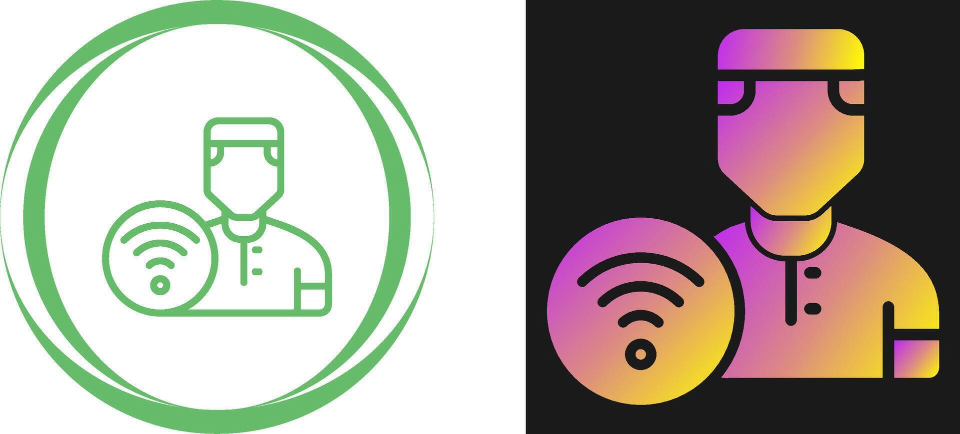 Wifi User Vector Icon