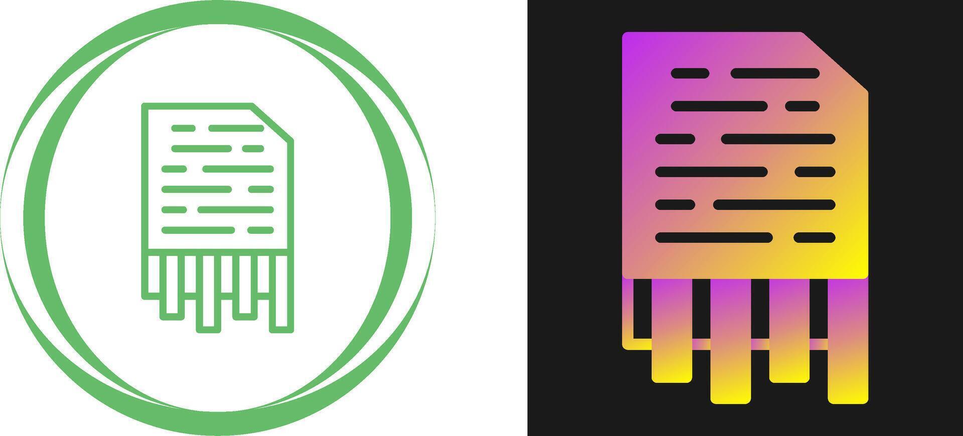 Shredding Vector Icon