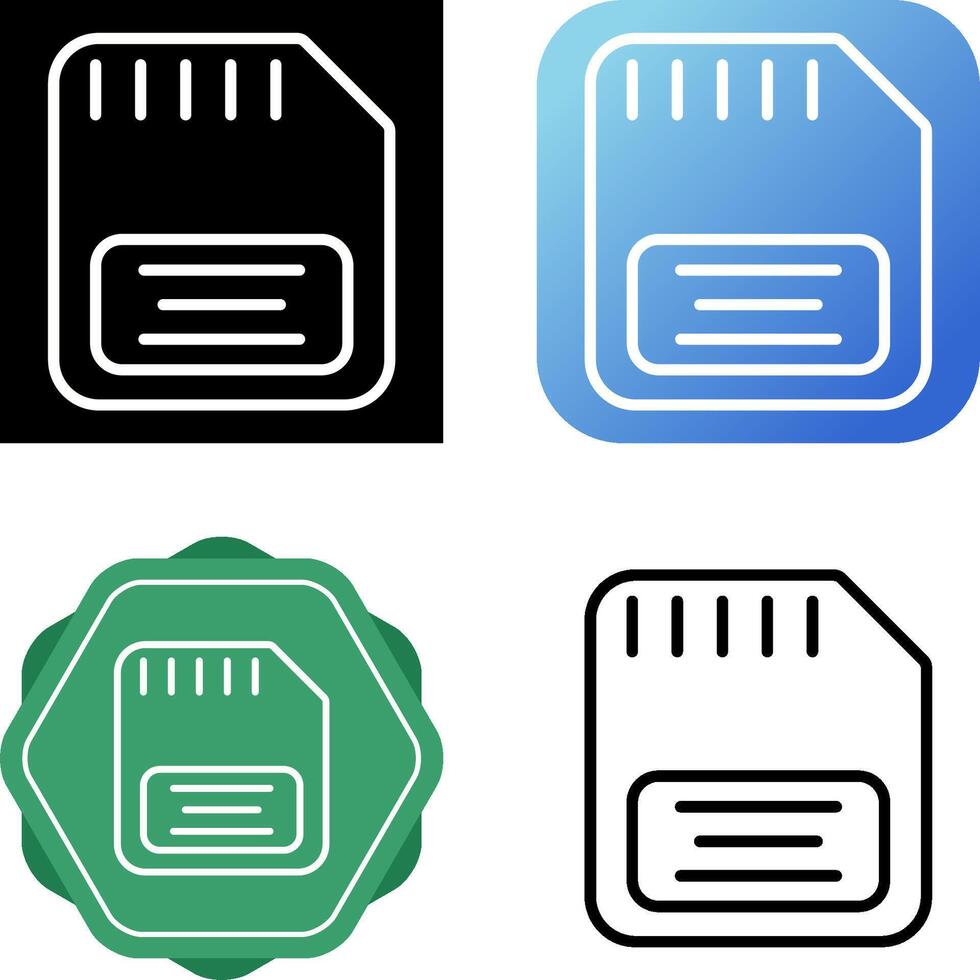Memory Card Vector Icon