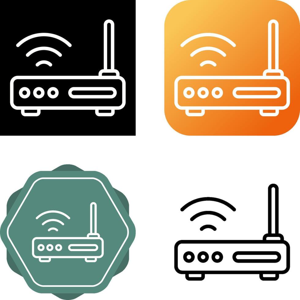 Wifi enrutador vector icono