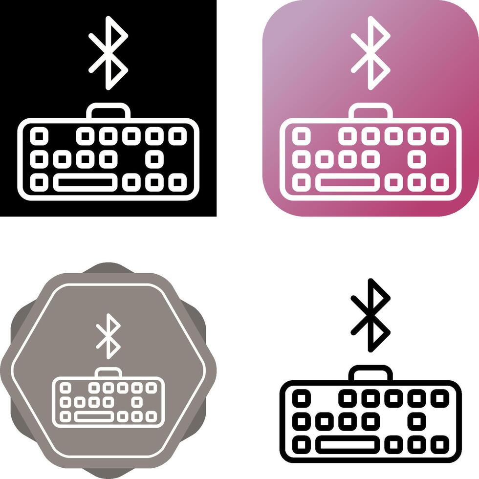 Bluetooth Keyboard Vector Icon