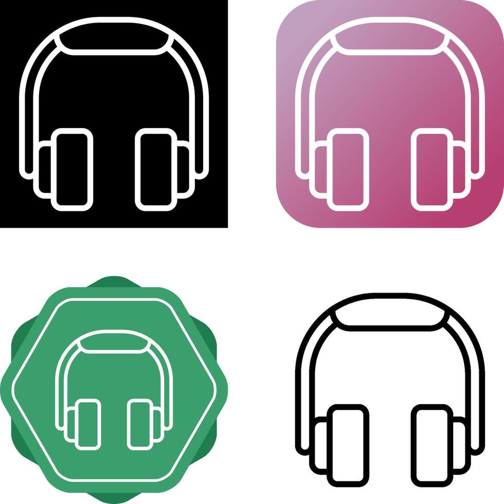 icono de vector de auriculares