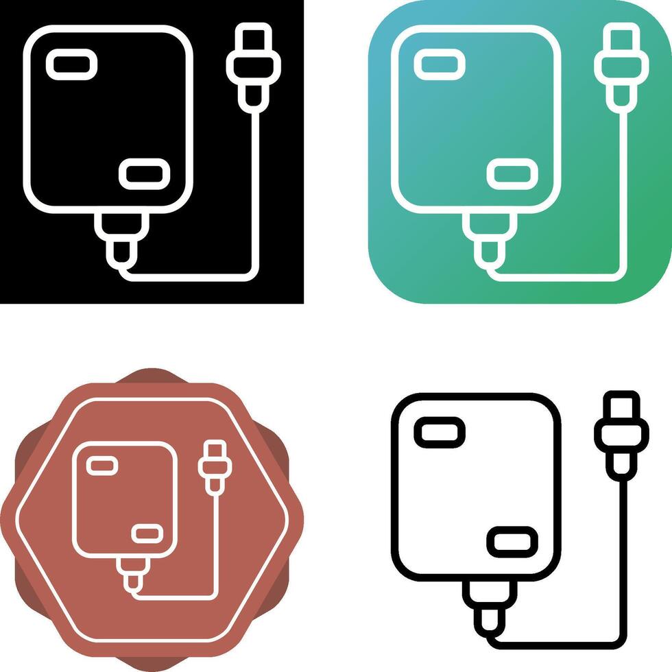 Portable Hard Drive Vector Icon