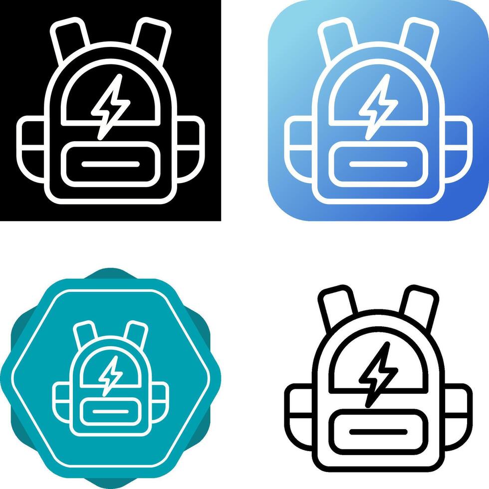 inteligente mochila vector icono