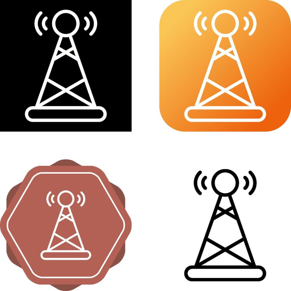 icono de vector de torre de señal