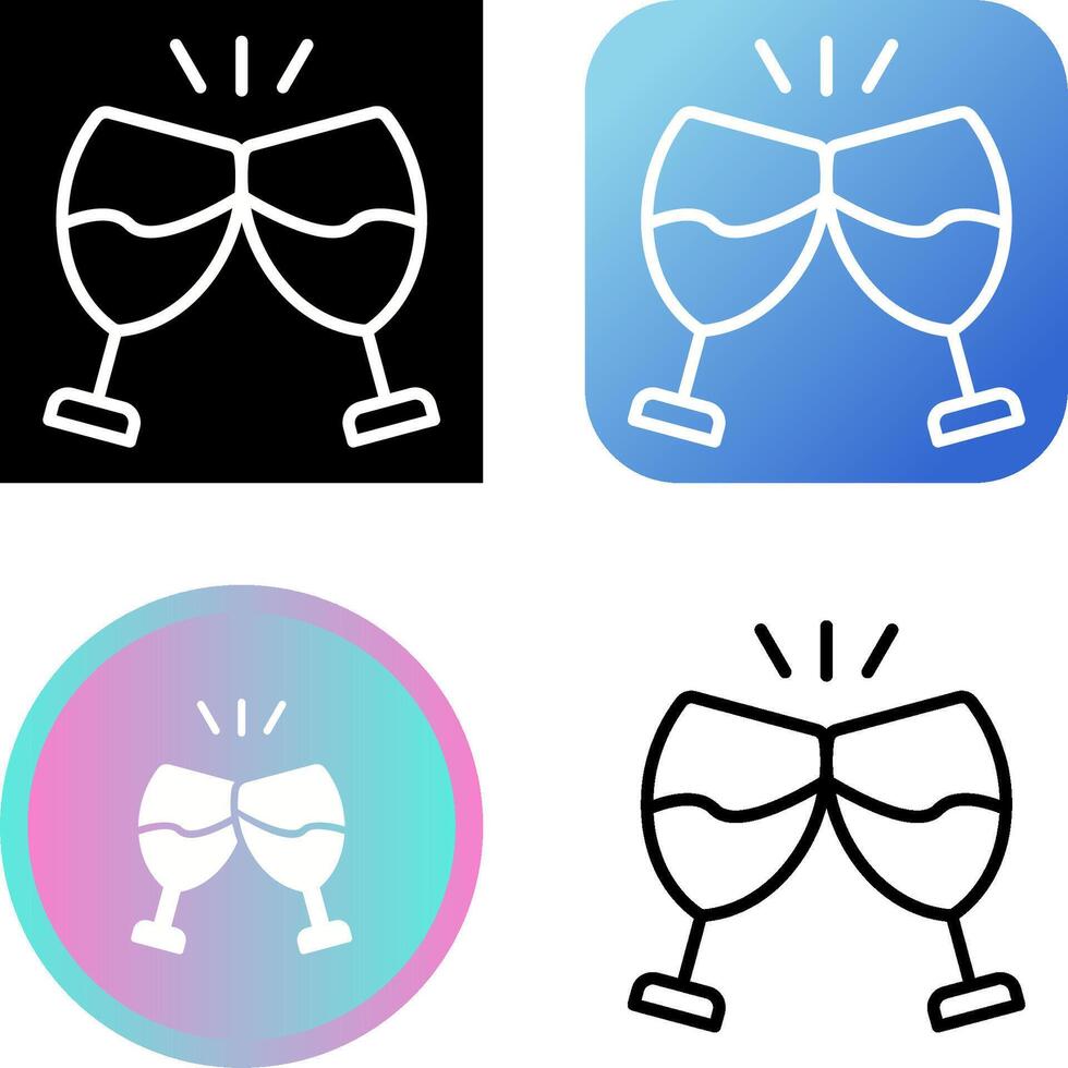 Champagne toast Vector Icon