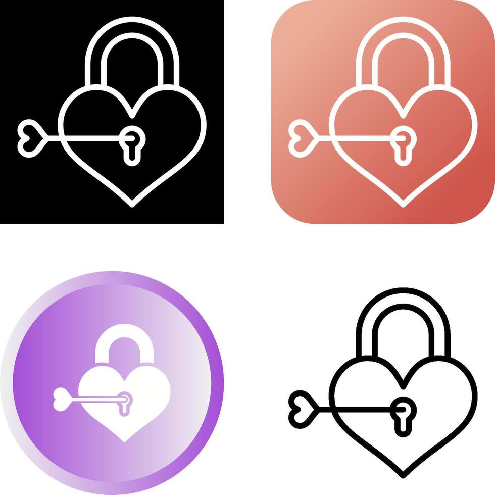 Love lock Vector Icon