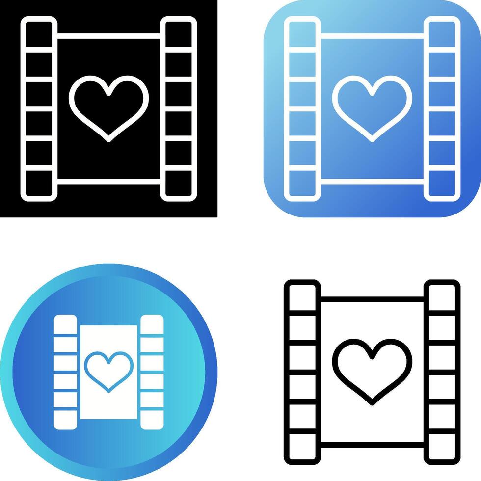 Love story movie Vector Icon