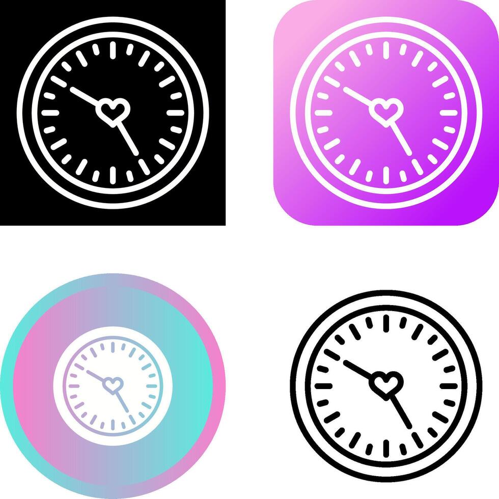 Love clock Vector Icon