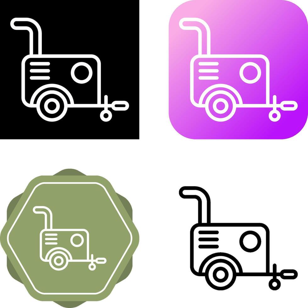 Portable air compressor Vector Icon