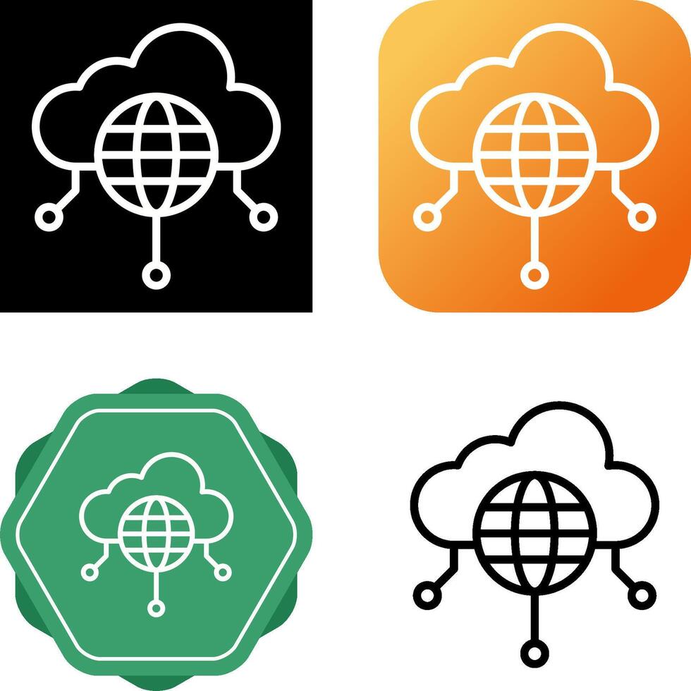 Public Cloud Vector Icon