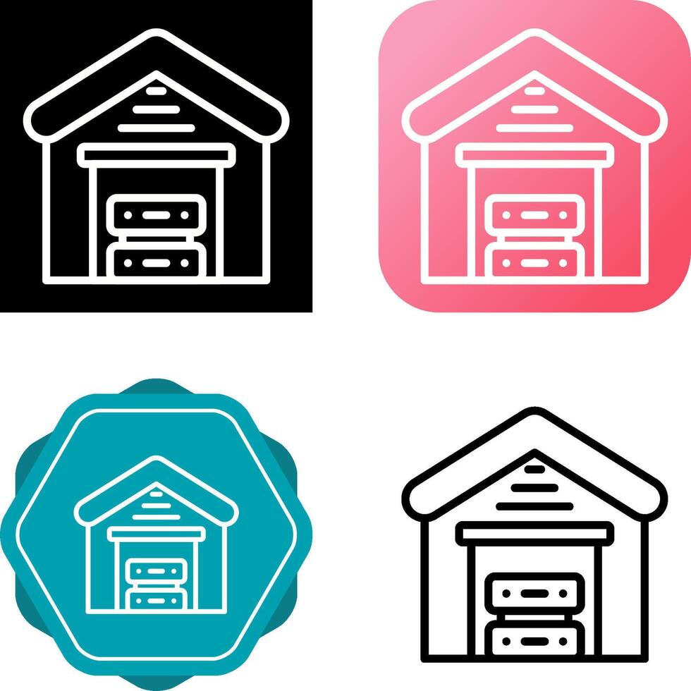 Data Warehouse Vector Icon