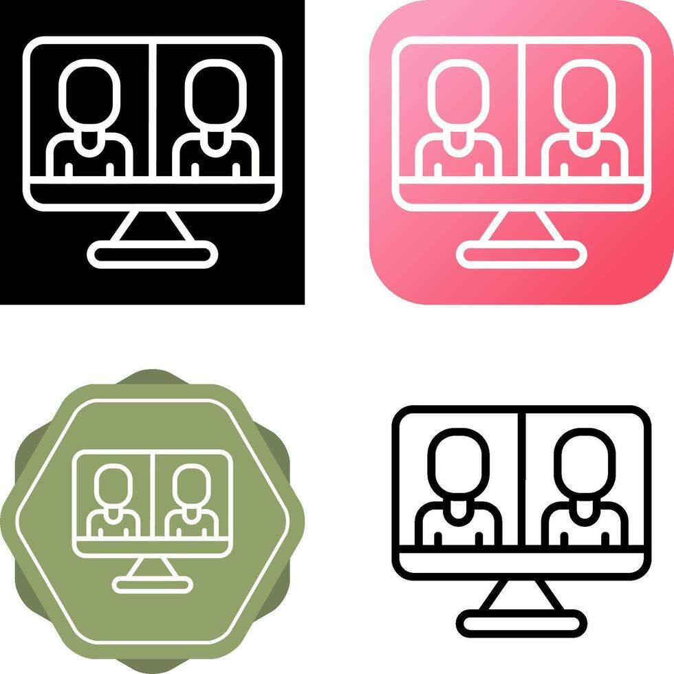 Video Conferencing Vector Icon