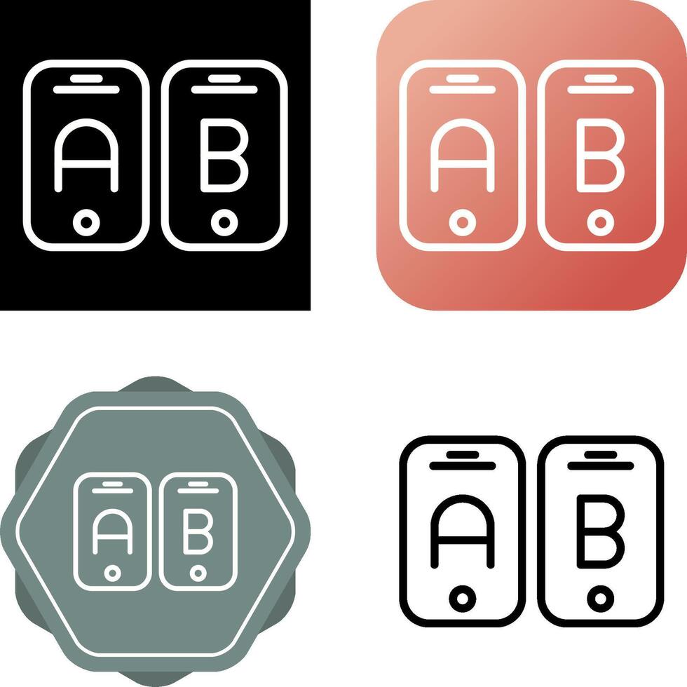 A B Testing Vector Icon