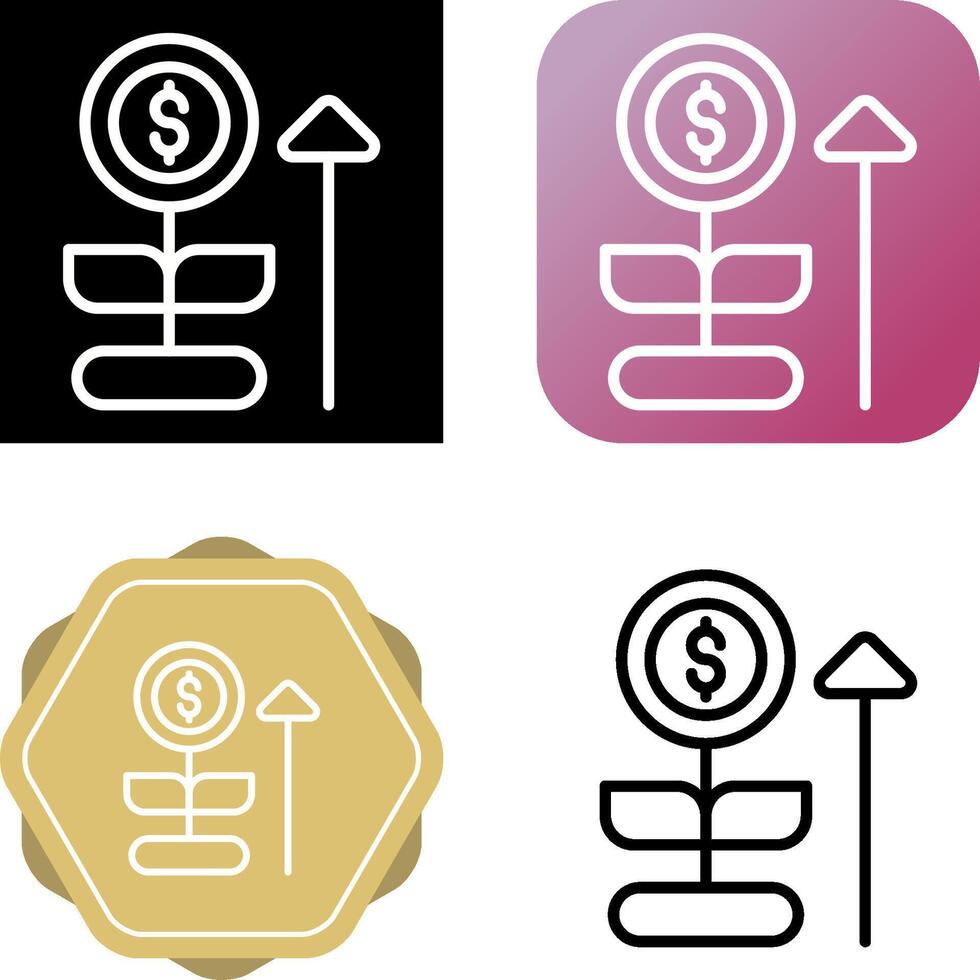 Money Growth Vector Icon