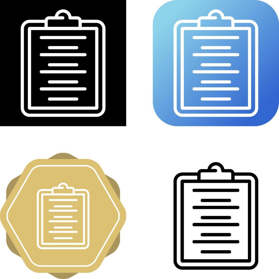Writing Pad Vector Icon