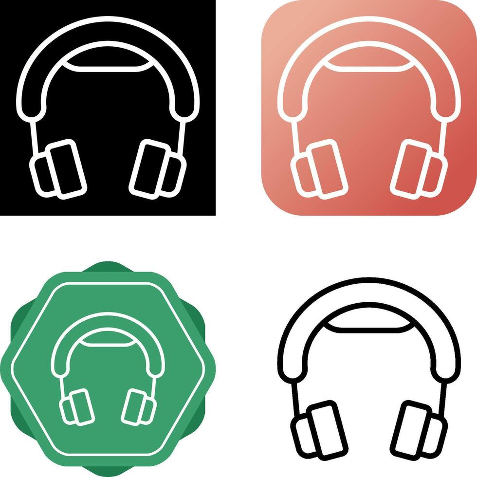 icono de vector de auriculares