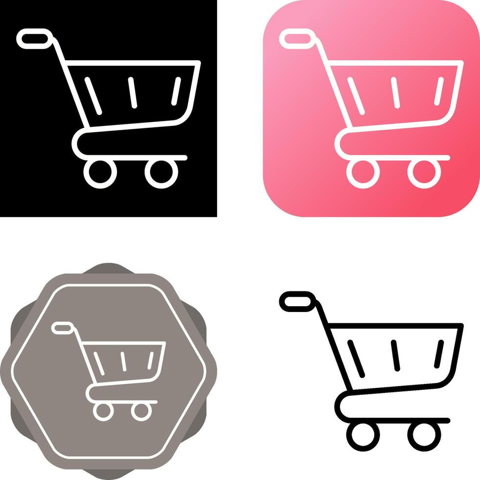 icono de vector de carrito de compras